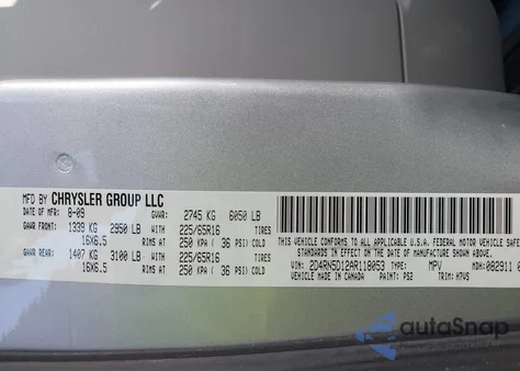 2010 Dodge Grand Caravan Sxt from USA, damaged, VIN 2D4RN5D12AR118053